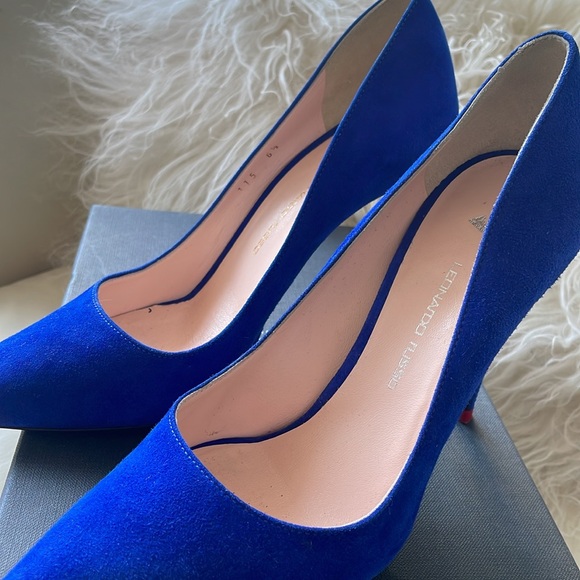 ‼️Clearout Price‼️ Electric Blue Suede Heels - Picture 10 of 10
